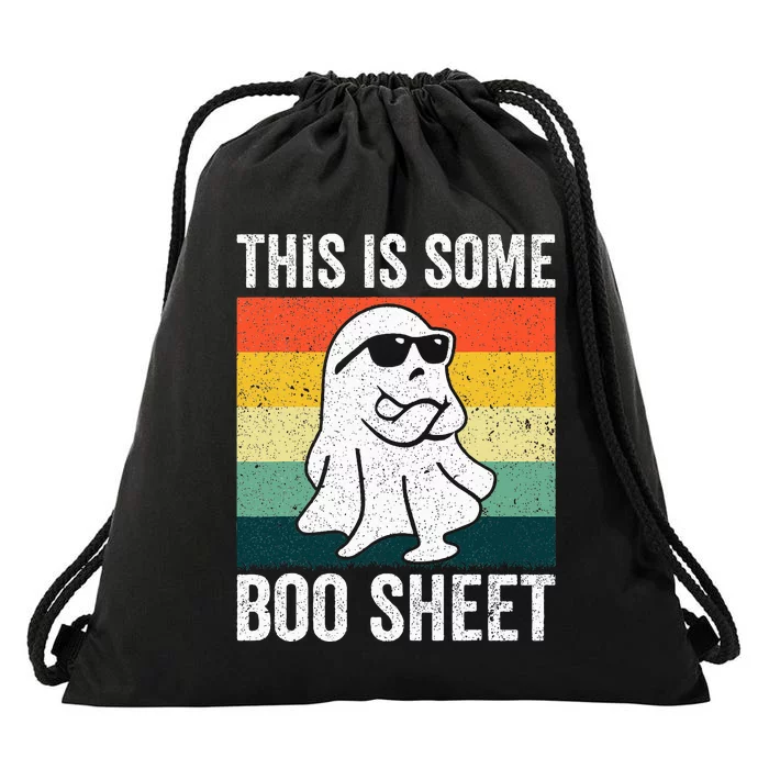 Retro Cool Ghost Funny Halloween Costume Drawstring Bag