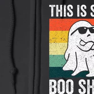 Retro Cool Ghost Funny Halloween Costume Full Zip Hoodie