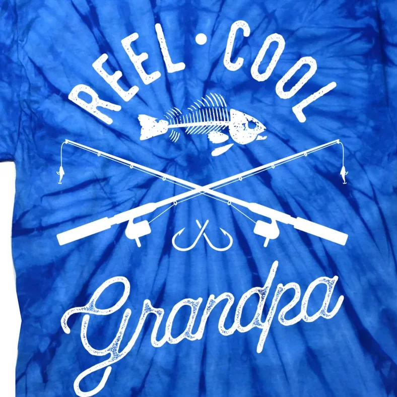 Reel Cool Grandpa Father's Day Gift Fishing Gift Tie-Dye T-Shirt