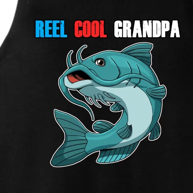 Reel Cool Grandpa Funny Gift Fathers Day Fishing Gift Ladies Tri-Blend Wicking Tank