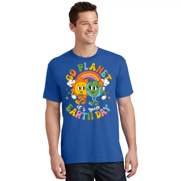 Retro Cartoon Go Planet Its Your Earth Day T-Shirt