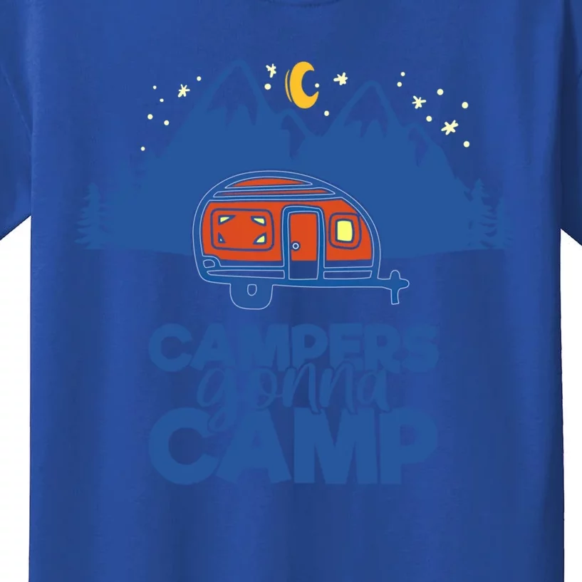 Rv Campers Gonna Camp Explore The Car Camper And Van Life Gift Kids T-Shirt