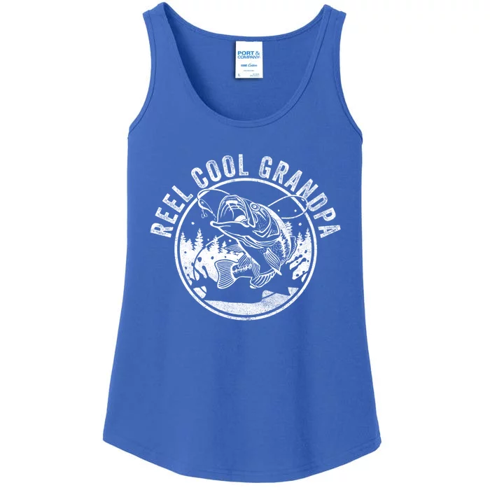 Reel Cool Grandpa Funny Fathers Day Gift Ladies Essential Tank