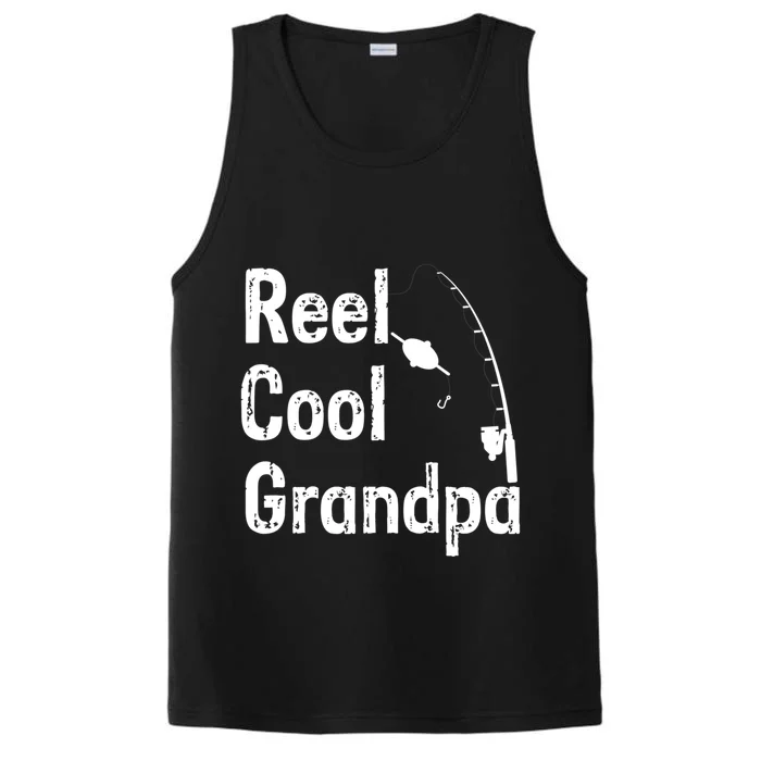 Reel Cool Grandpa Sarcastic Joke Funny Novelty Design Great Gift Performance Tank