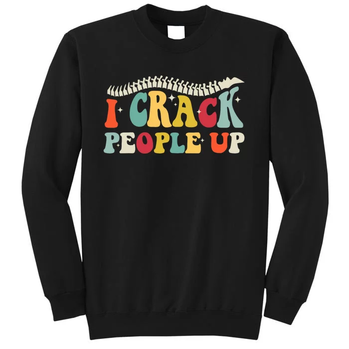 Retro Chiropractic Groovy Spinal Cord Chiropractor Funny Tall Sweatshirt