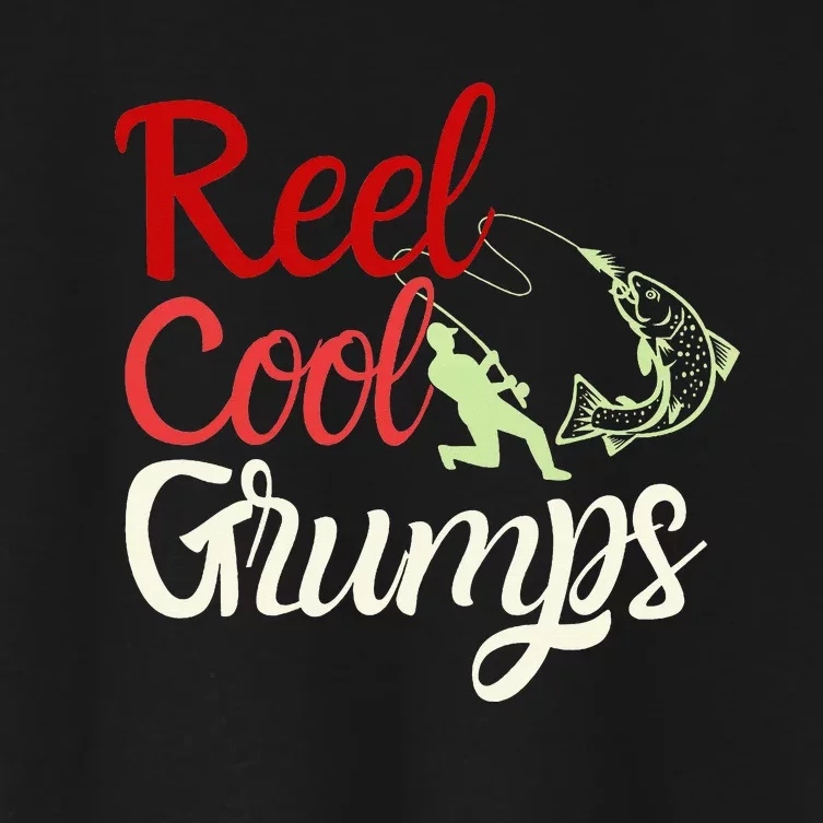 Reel Cool Grumps Fishing FatherS Day Women's Crop Top Tee