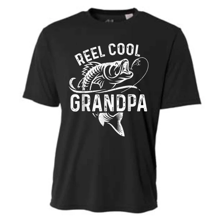 Reel Cool Grandpa Fisherman Father's Day Funny Fishing Cooling Performance Crew T-Shirt