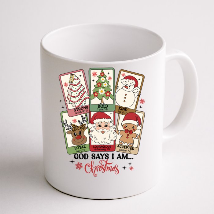 Retro Christmas God Says I Am Santa Claus Front & Back Coffee Mug