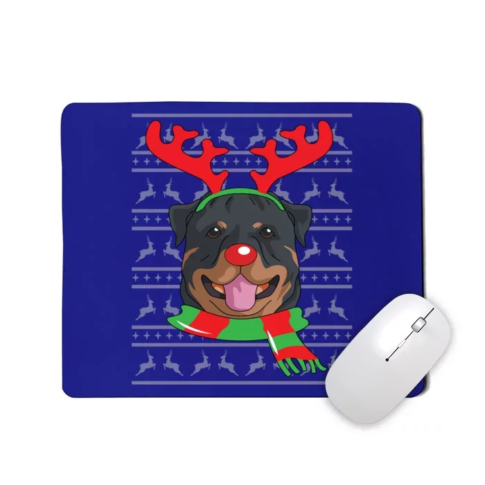 Rottweiler Cute Gift Reindeer Christmas Gift Top Mousepad