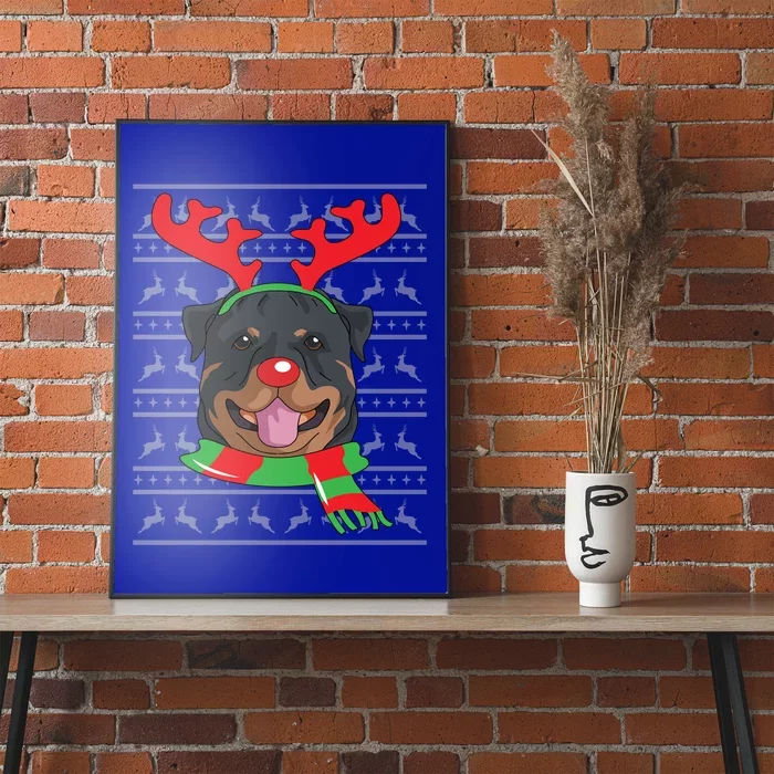 Rottweiler Cute Gift Reindeer Christmas Gift Top Poster