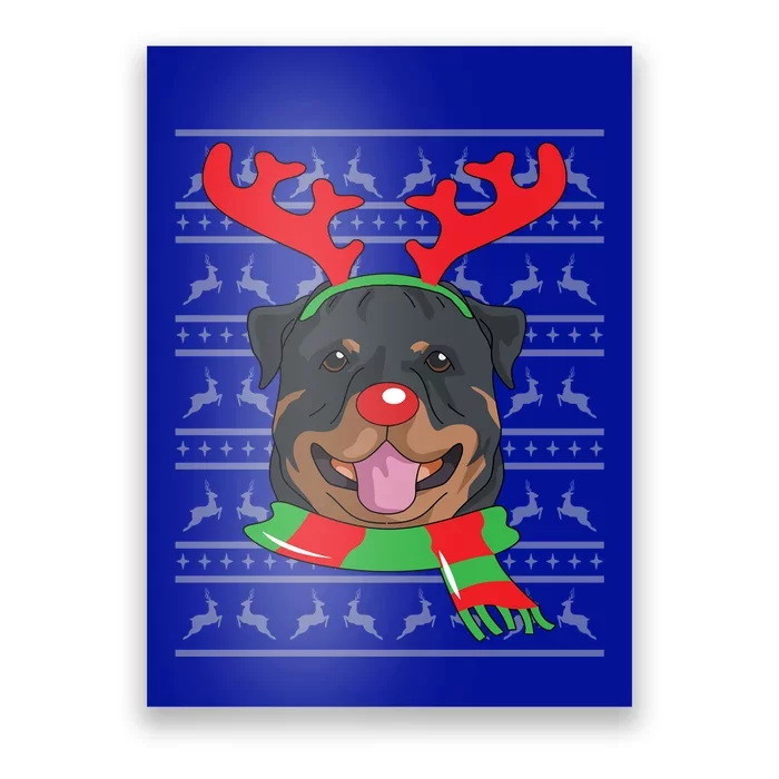 Rottweiler Cute Gift Reindeer Christmas Gift Top Poster