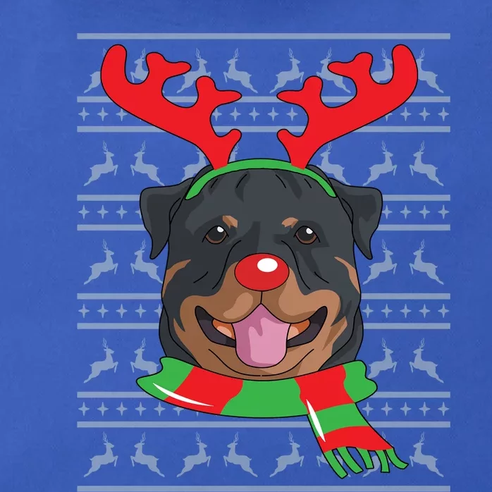 Rottweiler Cute Gift Reindeer Christmas Gift Top Zip Tote Bag