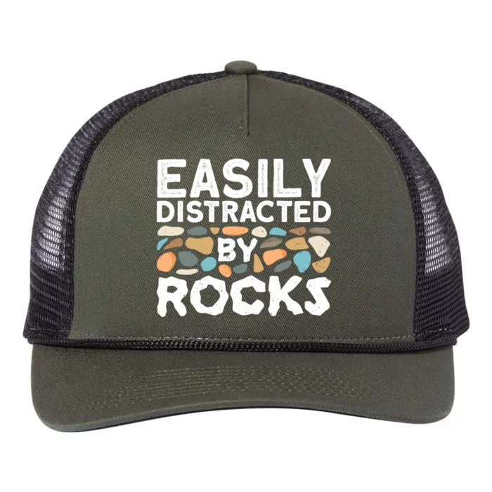 Rock Collector Geologist Rock Hound Geology Retro Rope Trucker Hat Cap