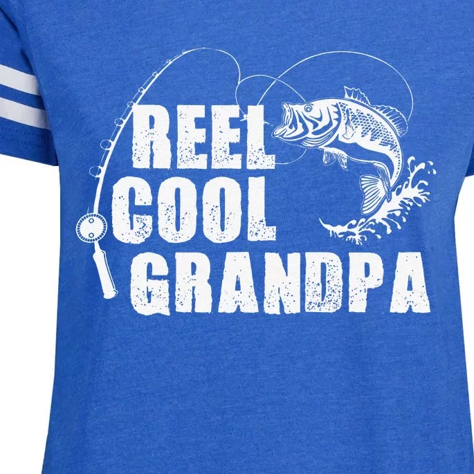 Reel Cool Grandpa Fishing Gift For Dad Or Grandpa Enza Ladies Jersey Football T-Shirt