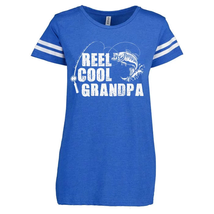 Reel Cool Grandpa Fishing Gift For Dad Or Grandpa Enza Ladies Jersey Football T-Shirt