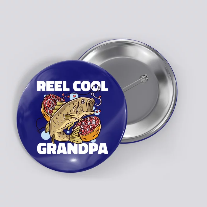 Reel Cool Grandpa For Fisher For Father's Day Cool Gift Button