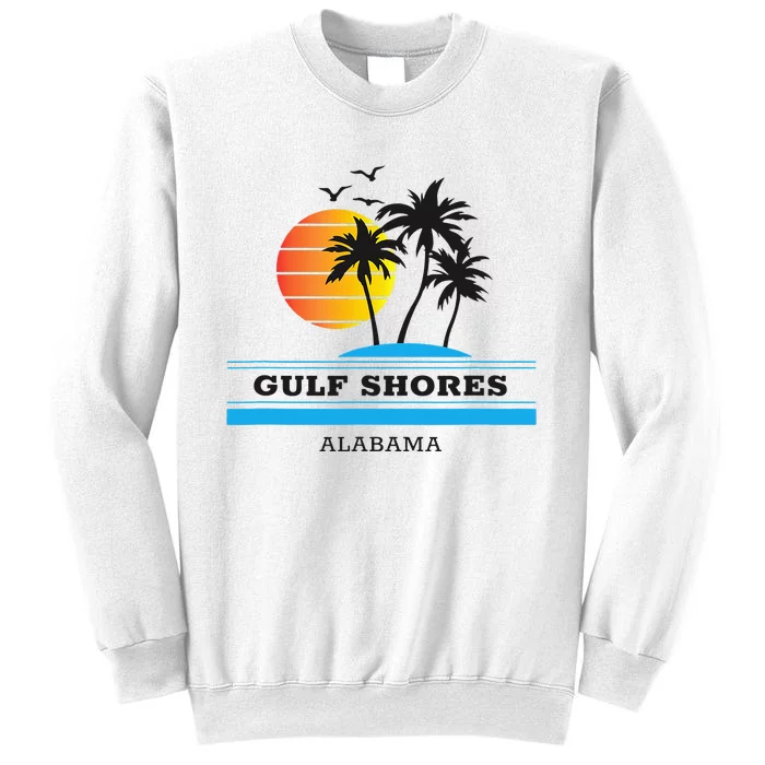 Retro Cool Gulf Shores Original Alabama Beach Sunset Novelty Sweatshirt