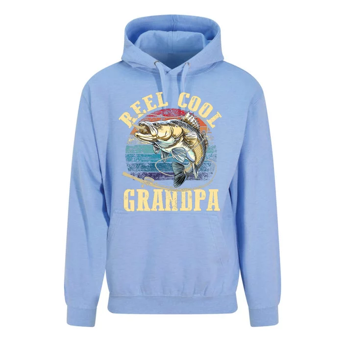 Reel Cool Grandpa Funny Fishing Fathers Day Unisex Surf Hoodie