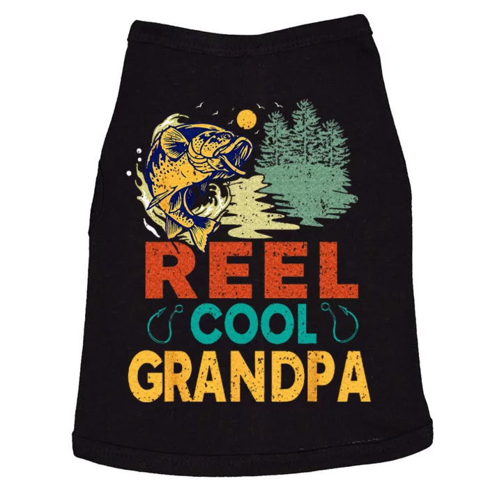 Reel Cool Grandpa Fishing Fun Fathers Day Fishermen Doggie Tank