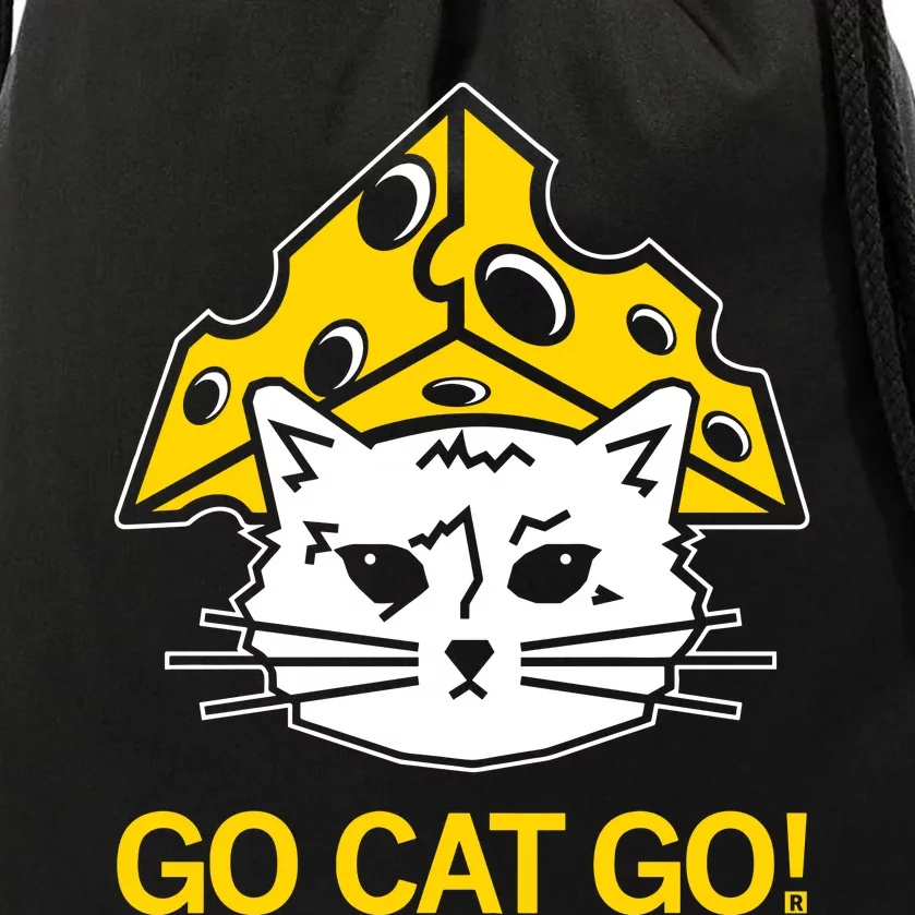 Raygunshirts Cheesehead Gary Go Cat Go Drawstring Bag