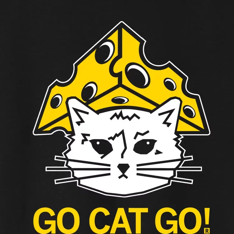 Raygunshirts Cheesehead Gary Go Cat Go Women's Crop Top Tee