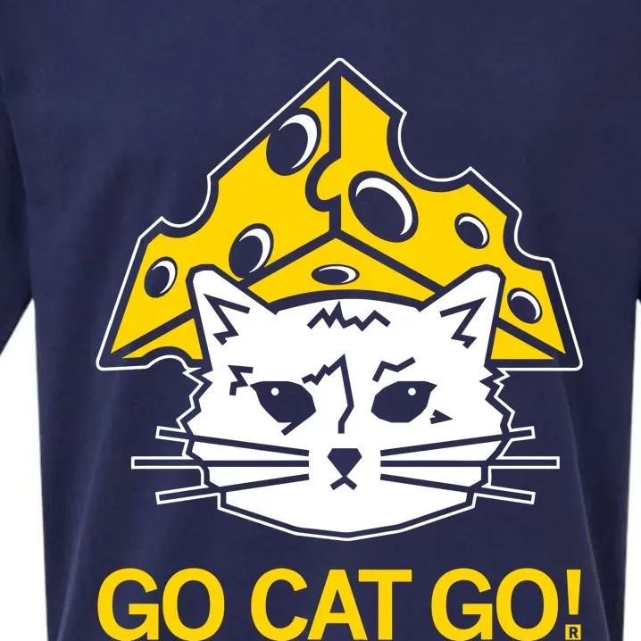 Raygunshirts Cheesehead Gary Go Cat Go Sueded Cloud Jersey T-Shirt