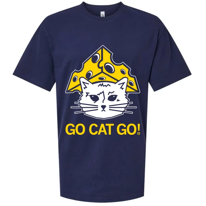 Raygunshirts Cheesehead Gary Go Cat Go Sueded Cloud Jersey T-Shirt