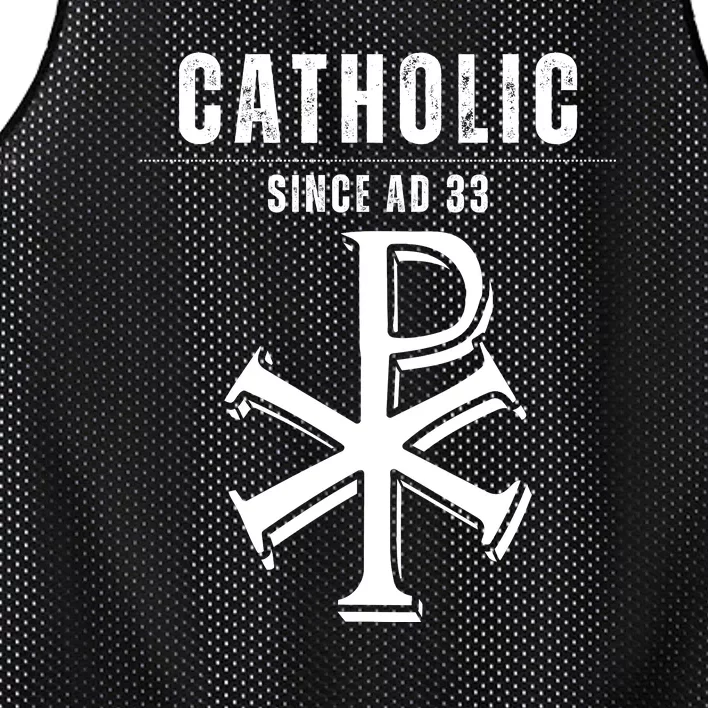 Roman Catholic Gift Since AD 33 Mesh Reversible Basketball Jersey Tank