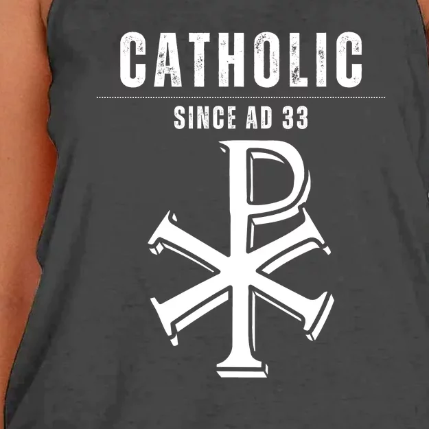 Roman Catholic Gift Since AD 33 Women's Knotted Racerback Tank