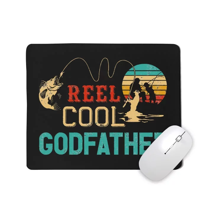 Reel Cool Godfather Vintage Funny Fishing Rod Gift Mousepad