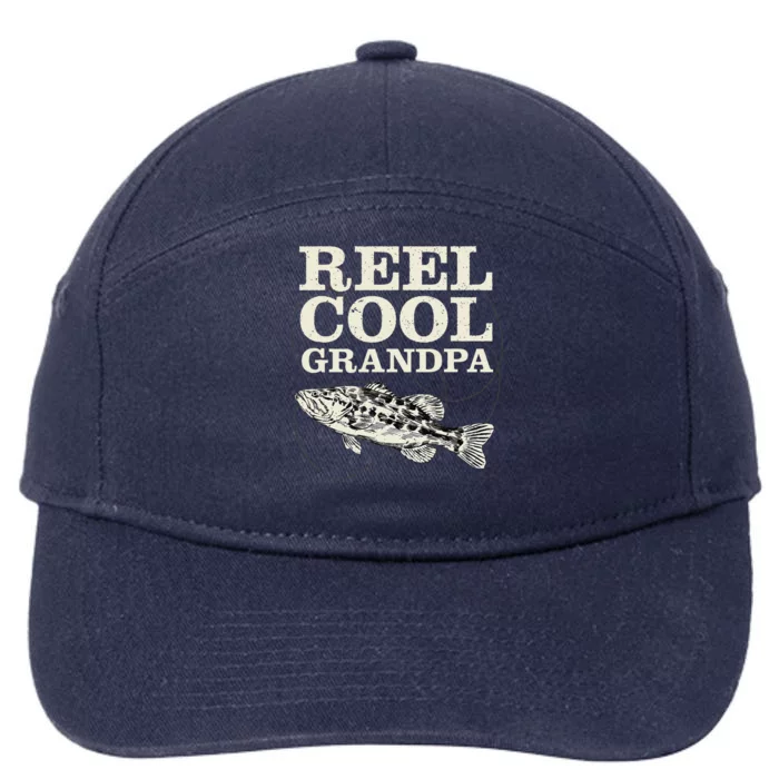 Reel Cool Grandpa Fly Fishing Walleye Fishing Pole Grandpa 7-Panel Snapback Hat