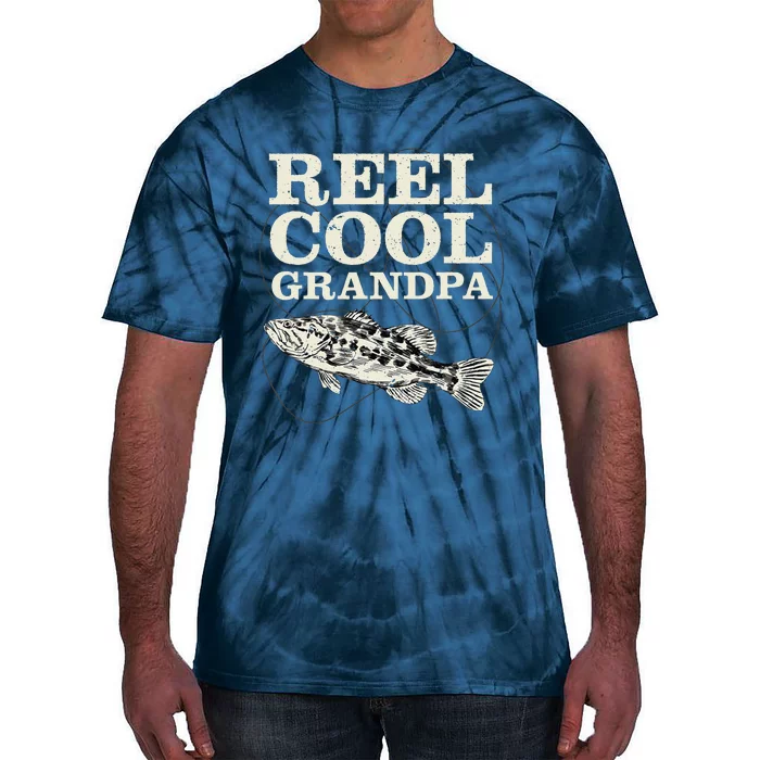 Reel Cool Grandpa Fly Fishing Walleye Fishing Pole Grandpa Tie-Dye T-Shirt