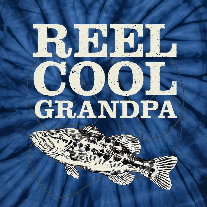 Reel Cool Grandpa Fly Fishing Walleye Fishing Pole Grandpa Tie-Dye T-Shirt