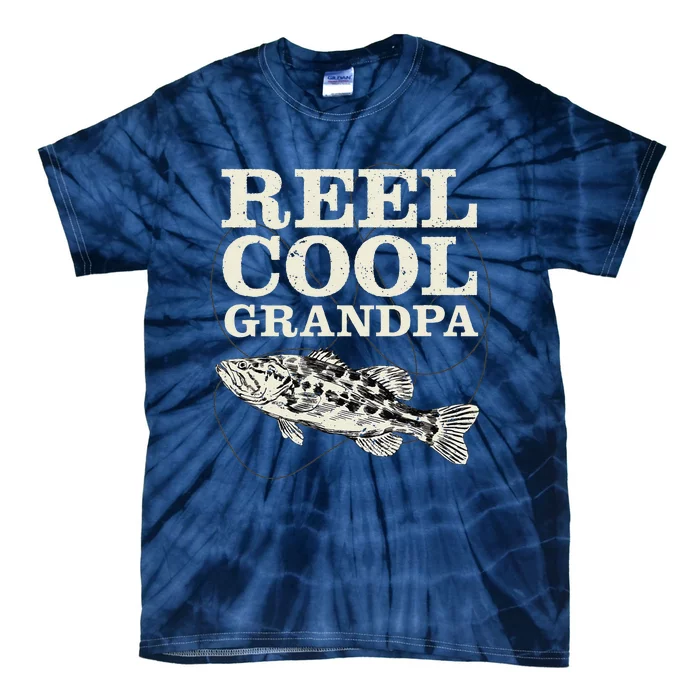 Reel Cool Grandpa Fly Fishing Walleye Fishing Pole Grandpa Tie-Dye T-Shirt