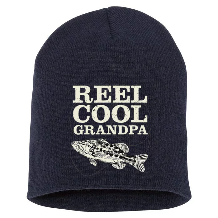 Reel Cool Grandpa Fly Fishing Walleye Fishing Pole Grandpa Short Acrylic Beanie