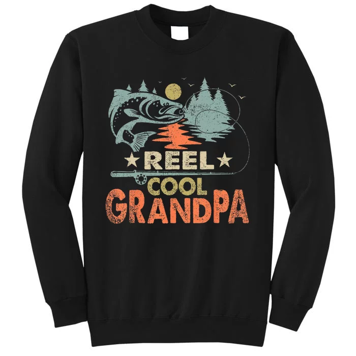 Reel Cool Grandpa Fishing Lover Vintage Father's Day Sweatshirt