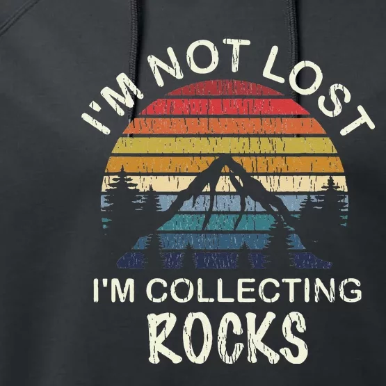 Rock Collecting Geologist Gifts Rock Collector Performance Fleece Hoodie