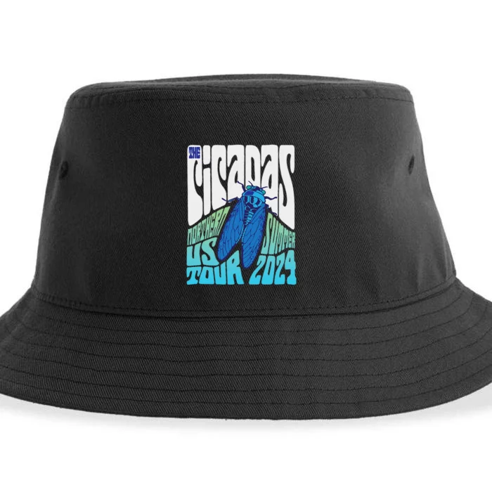 Retro Cicadas Groovy North American Sustainable Bucket Hat