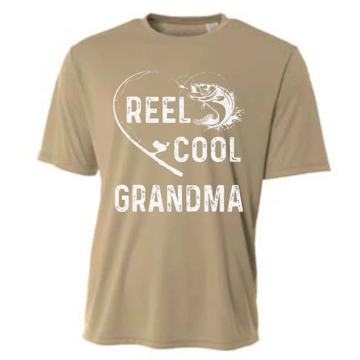 Reel Cool Grandma Retro Fishing Lover For Mothers Day Cooling Performance Crew T-Shirt