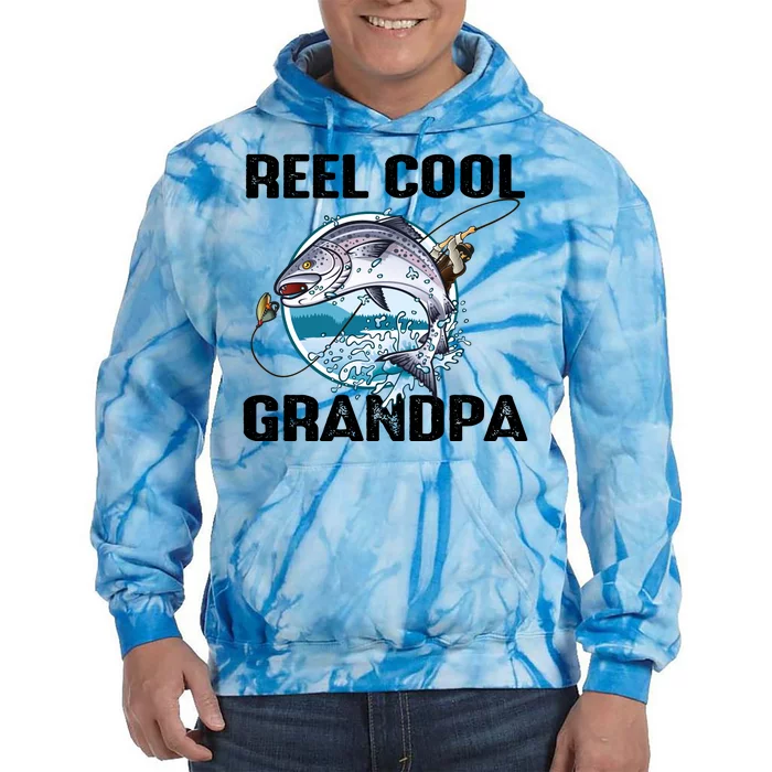 Reel Cool Grandpa Tie Dye Hoodie