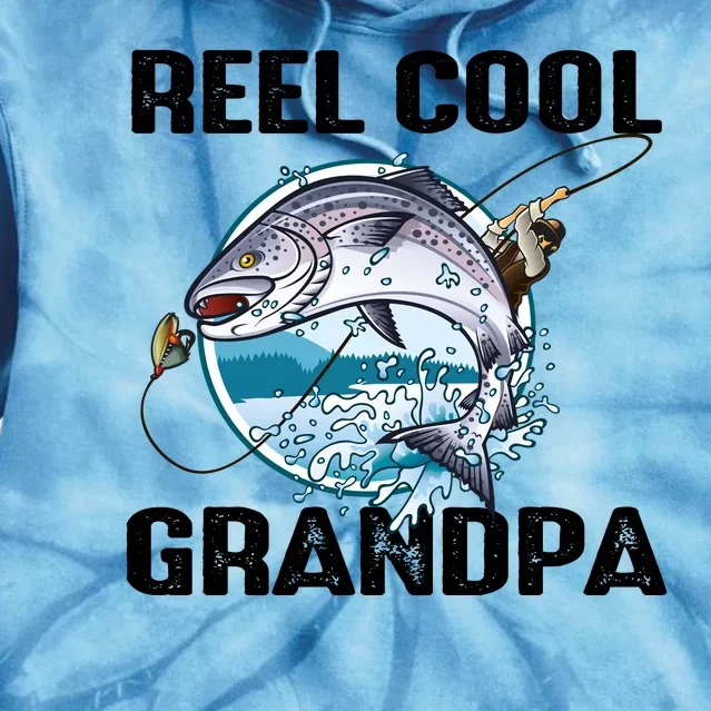 Reel Cool Grandpa Tie Dye Hoodie