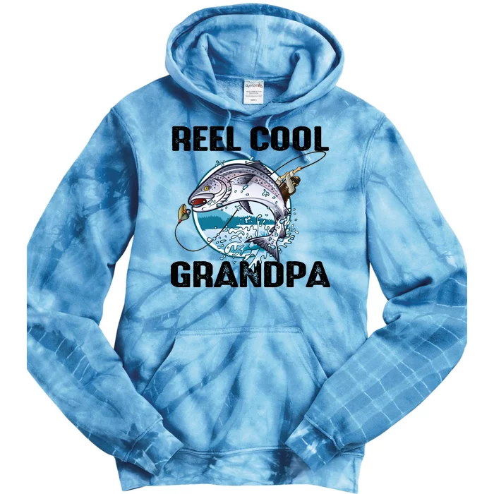 Reel Cool Grandpa Tie Dye Hoodie