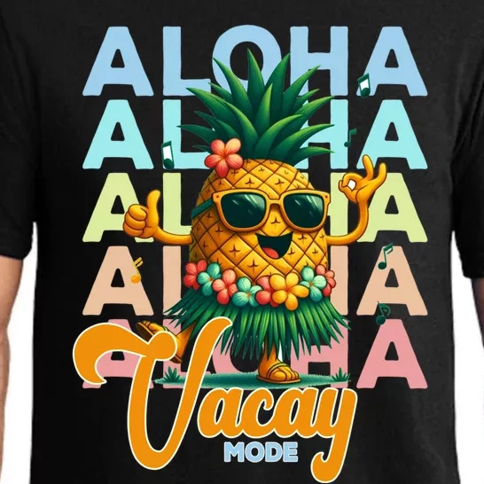 Retro Cute Hawaii Pineapple Grass Pajama Set