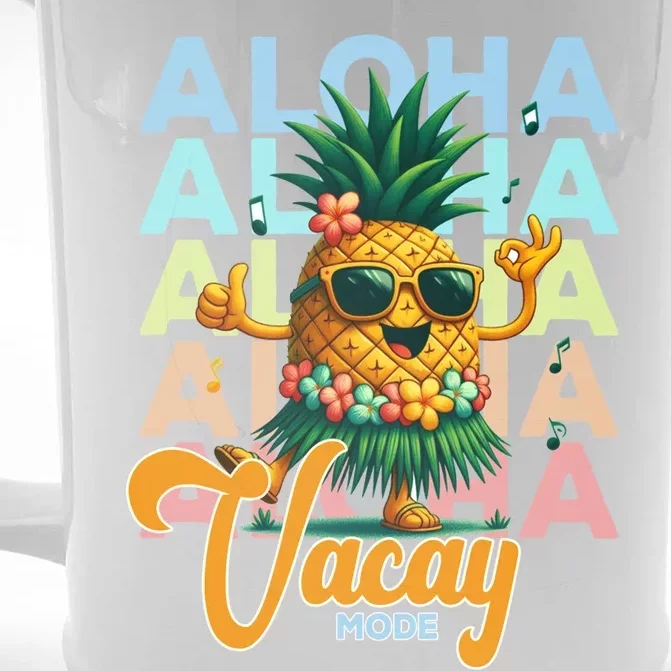 Retro Cute Hawaii Pineapple Grass Front & Back Beer Stein