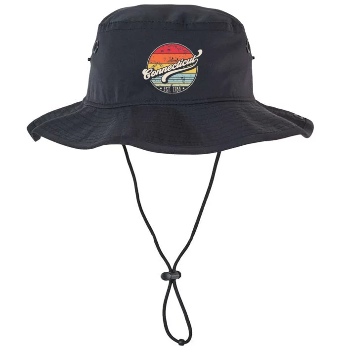 Retro Connecticut Home State Ct Cool 70s Style Sunset Legacy Cool Fit Booney Bucket Hat