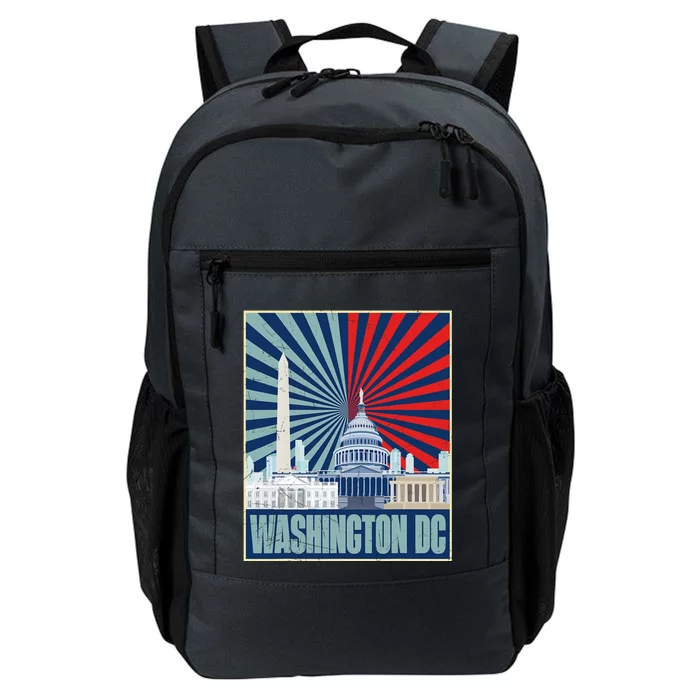 Retro Capitol Hill Washington DC American Flag Daily Commute Backpack