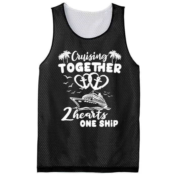 Romantic Cruising Husband Wife Couple Cruise Mesh Reversible Basketball Jersey Tank