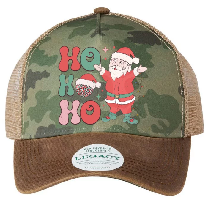 Retro Christmas Ho Ho Ho Design Legacy Tie Dye Trucker Hat