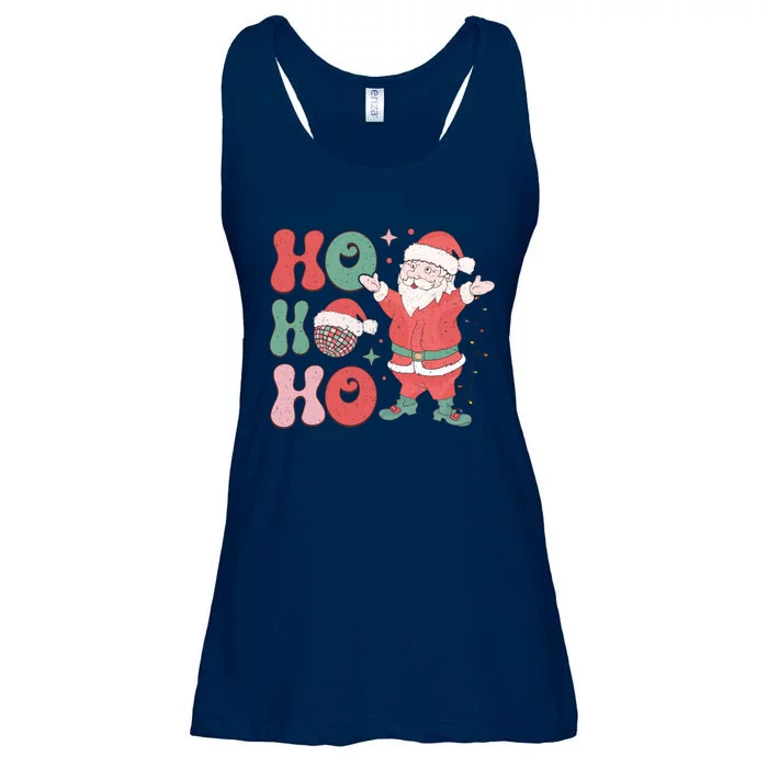 Retro Christmas Ho Ho Ho Design Ladies Essential Flowy Tank