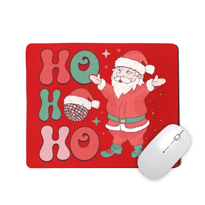 Retro Christmas Ho Ho Ho Design Mousepad